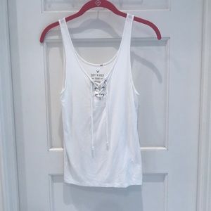 American Eagle white tank